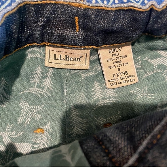 L.L. Bean Children’s Lined Flare Jeans Size 4 - Picture 3 of 5